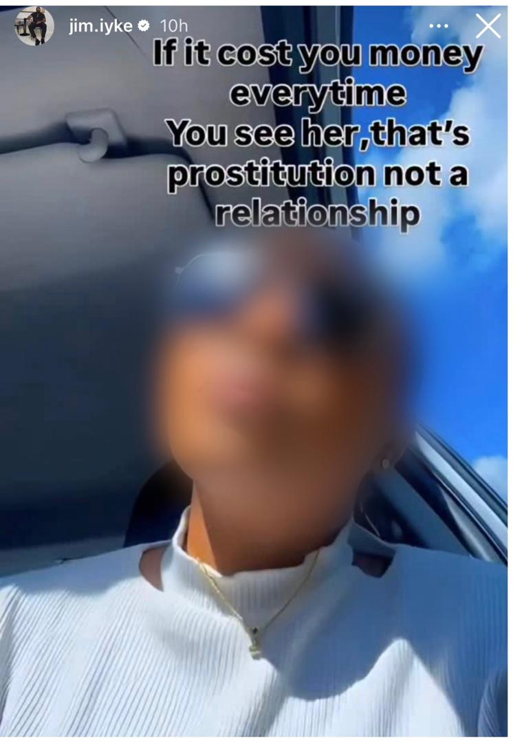 If it cost you money every time you see her, that?s pr0stitution not a relationship - Actor, Jim Iyke tells male folks